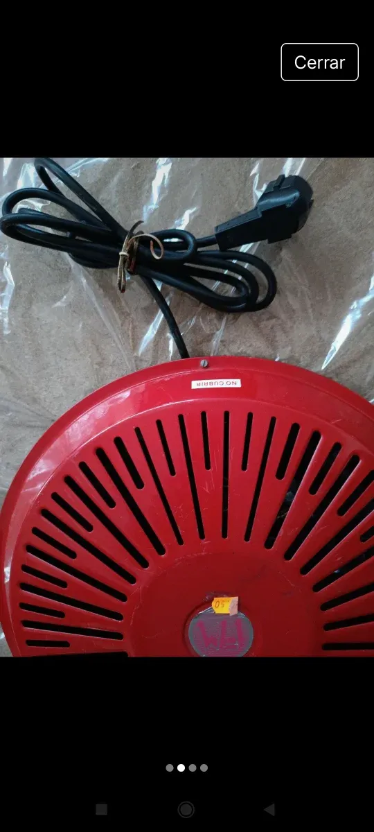 Brasero eléctrico rojo