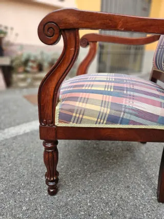 Poltrona Luigi Filippo in mogano