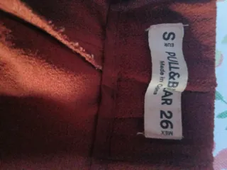 Pantalón Pull&Bear Talla S Color Teja