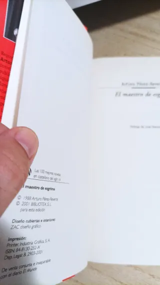 El maestro de Esgrima, Arturo Pérez-Reverte