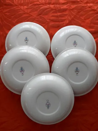 VAJILLA VINTAGE 5 PLATOS HONDOS PONTESA "CHINAMODA