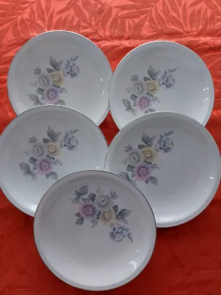 VAJILLA VINTAGE 5 PLATOS HONDOS PONTESA "CHINAMODA