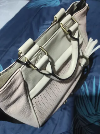 Bolso Caramelo Beige y Rosa