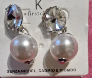 Orecchini K firstclass con perle e cristalli
