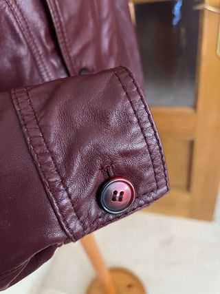 Cazadora cuero granate unisex