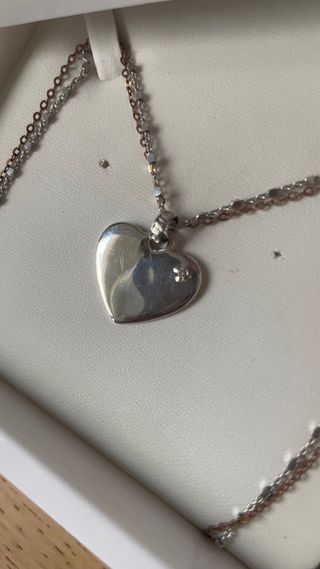 Colgante Corazón Lotus Plata