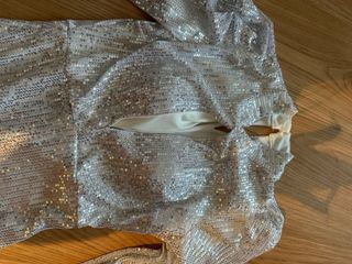 Vestido lentejuelas fiesta manga larga mujer