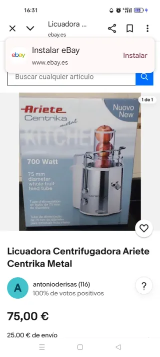 Licuadora de acero inoxidable y plástico