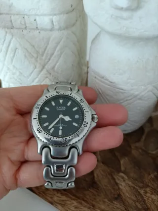 Reloj Racer Hombre Negro/Plateado