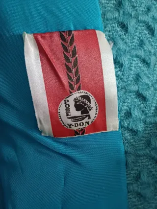 Abrigo vintage mujer azul verdoso