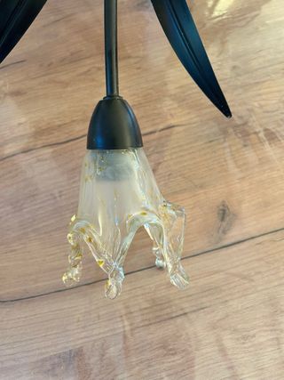 Lámpara colgante vintage Sputnik cristal metal