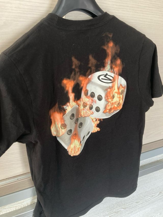 Camiseta Vans Niños Negra Estampado Dado