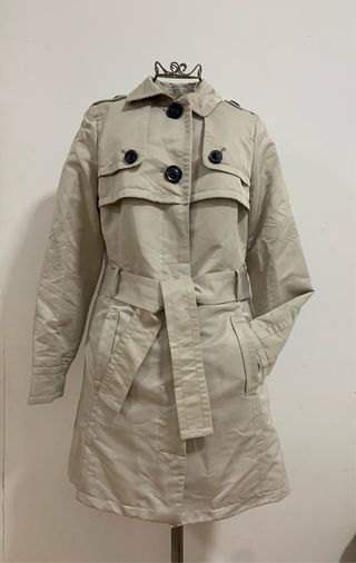 【MNG Suit】Gabardina Beige Mujer - Talla M