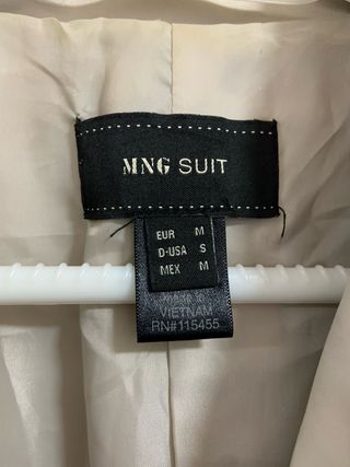 【MNG Suit】Gabardina Beige Mujer - Talla M