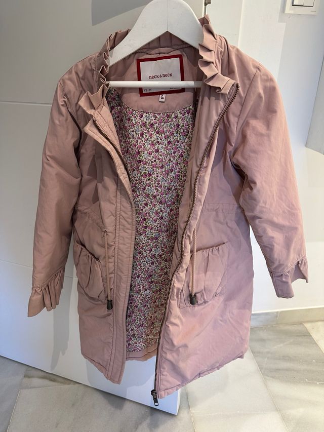 Abrigo niña 6/7 años Neck & Neck rosa