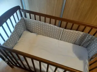 Chichonera cuna estrellas gris