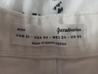 Vaqueros cortos blancos MOM