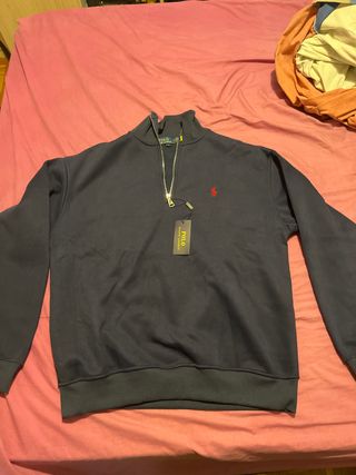 Sudadera Polo Ralph Lauren Azul Media Cremallera