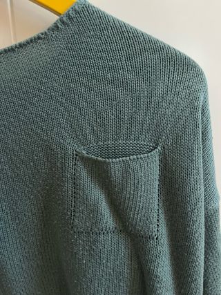 Jersey verde cuello barco