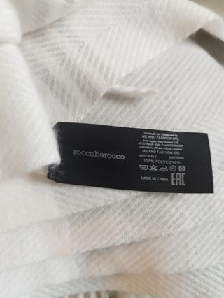 Sciarpa Cocobarocco Maxi Grigio Bianco