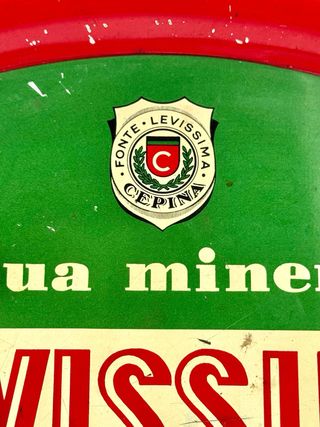 Vassoio pubblicitario vintage Levissima – C. Buti Firenze anni ’50 – 32x23,5 cm