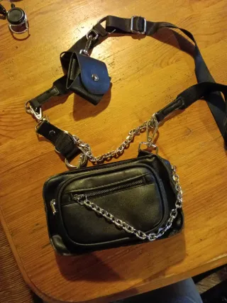 Borsa Punk Nera con Catena