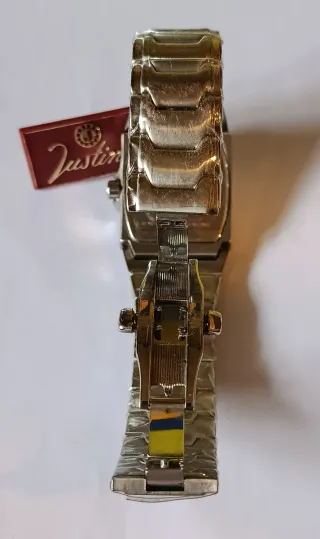 Reloj Justina Cuarzo Negro y Plateado. Nievo