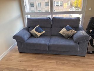 Sofá de 2 plazas azul