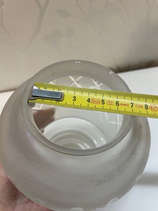 Tulipa pantalla cristal tallada antigua