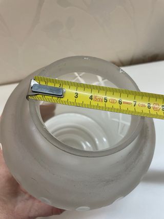 Tulipa pantalla cristal tallada antigua