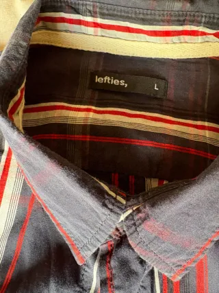 Camisa Lefties cuadros azul y rojo talla L