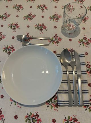 Juego cubiertos acero inoxidable