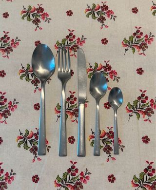 Juego cubiertos acero inoxidable