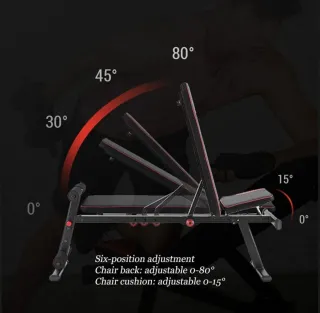 Banco de pesas y abdominales inclinable