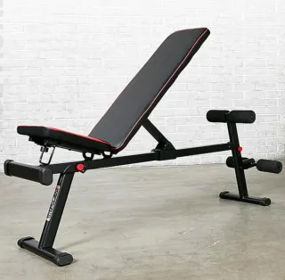 Banco de pesas y abdominales inclinable