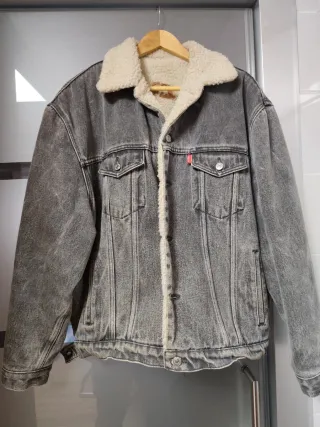 Chaqueta Levi's Hombre Gris Forro Borreguito