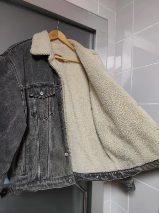 Chaqueta Levi's Hombre Gris Forro Borreguito