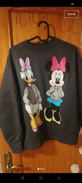 Sudadera Disney Minnie y Daisy Gris