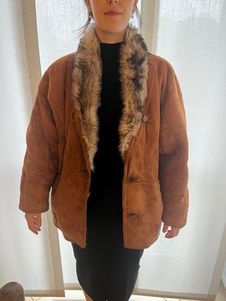 Giacca shearling vintage marrone taglia 42