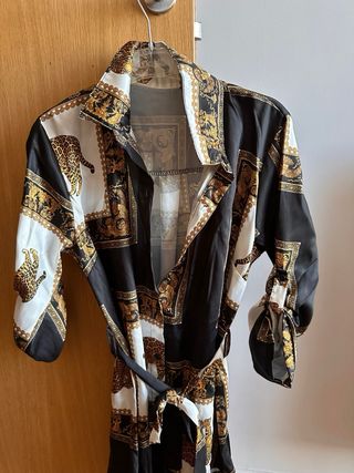 Vestido camisero estampado