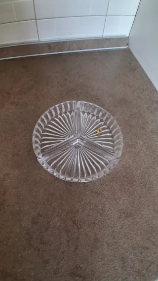 Piatto vintage in cristallo per antipasti