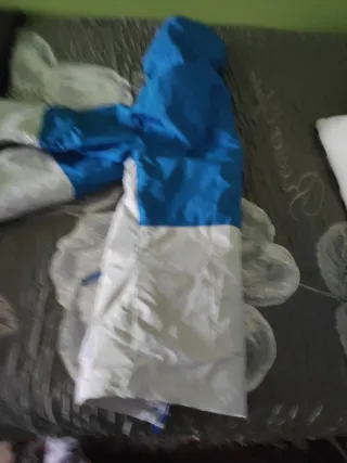 Chaqueta de esquí hombre azul y blanco talla xs