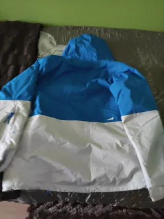 Chaqueta de esquí hombre azul y blanco talla xs