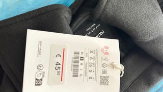 Abrigo Negro Hombre Pull&Bear Talla M hasta un XL