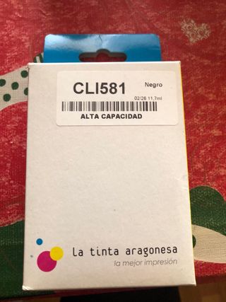 Cartuchos Tinta CLI581 Amaril y neg Alta Capacidad