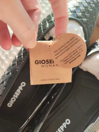 Bailarinas Gioseppo trenzadas negras T.39