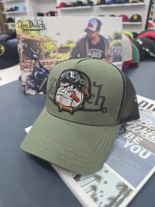 Gorra Von Dutch Negra y Verde Militar