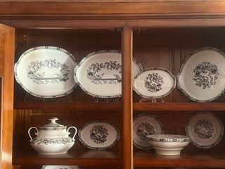 Vajilla Santa Clara Porcelana Negra y Blanca