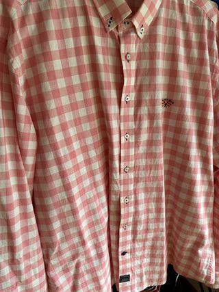 Camisa SPAGNOLO cuadros rosa XXL