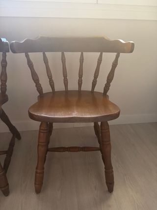 Pack 4 Sillas de Madera Marrón